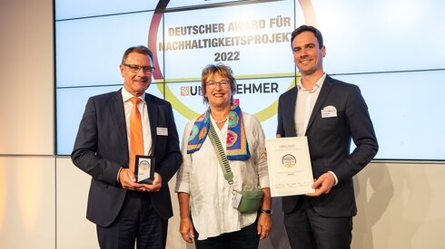 Ausgezeichnet mit dem Deutschen Award für Nachhaltigkeitsprojekte 2022 | © Thomas Ecke/DISQ/ntv/DUP